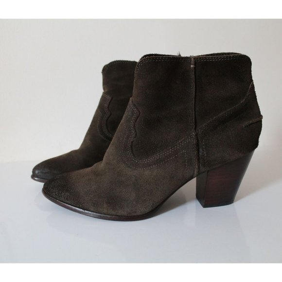 Frye Renee Seam Short Fatigue Oiled Suede Size 10 - Picture 2 of 12